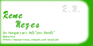 rene mezes business card